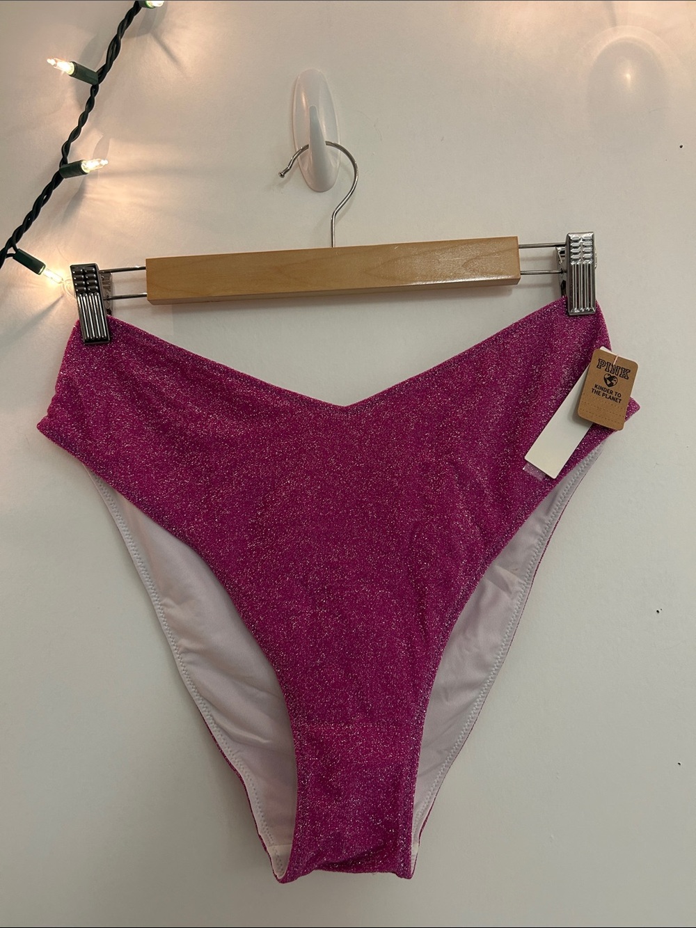 NWT! Victorias Secret PINKShimmery Magenta Bikini Bottoms